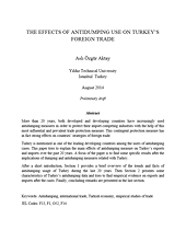 The effects of antidumping use on Turkey's foreign trade