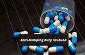 Government Revokes Anti-Dumping Duty Imposed On Amoxicillin Imports From China